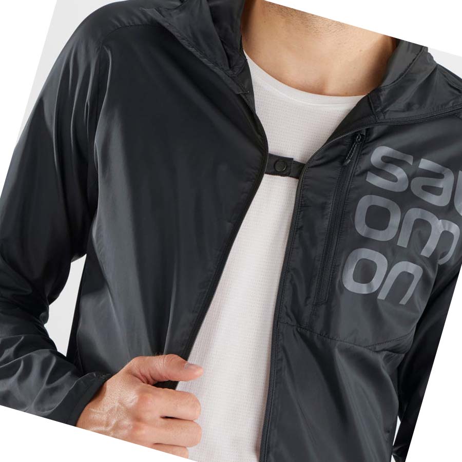 Chaquetas Salomon BONATTI CROSS WIND WINDBREAKERS Hombre Negros | MX 3264DFM